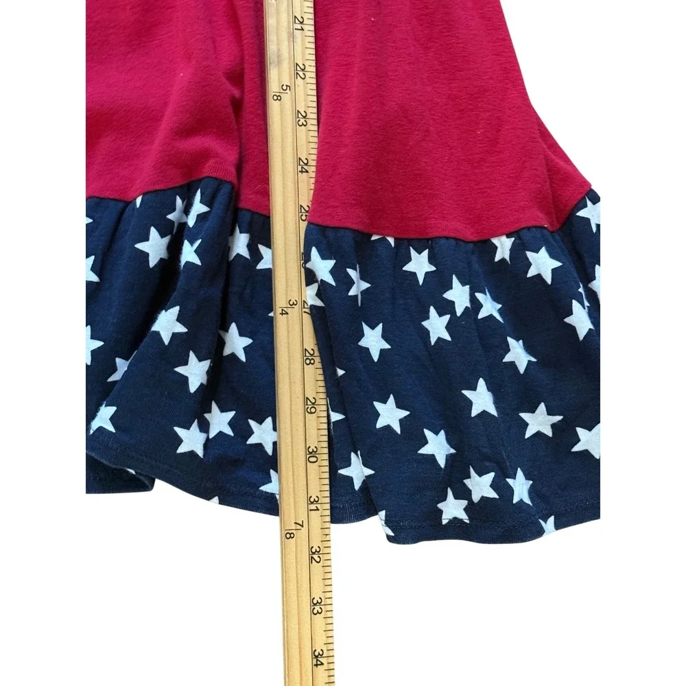 Girls Gymboree 4th Of July Sundress Patriotic Red White Blue‎ Stars Bows Sz 10